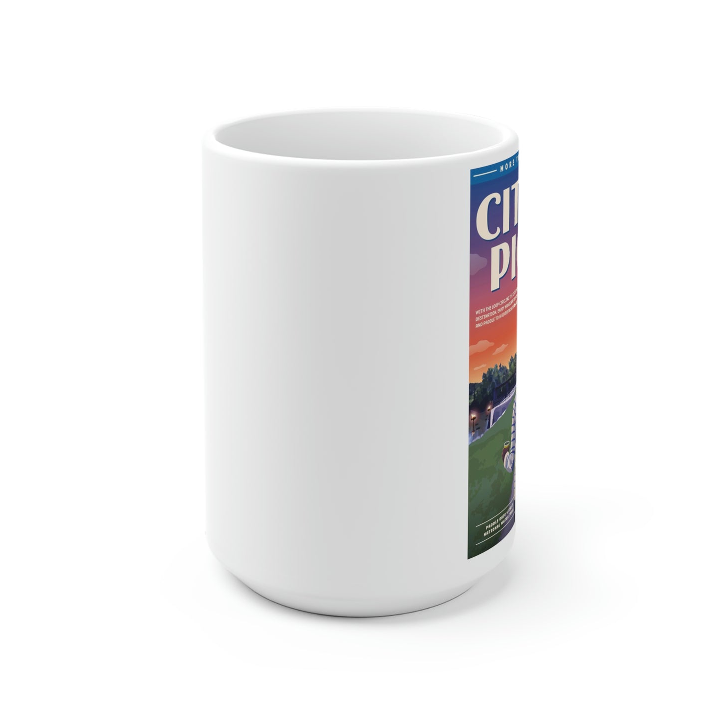White Ceramic Mug - Piqua