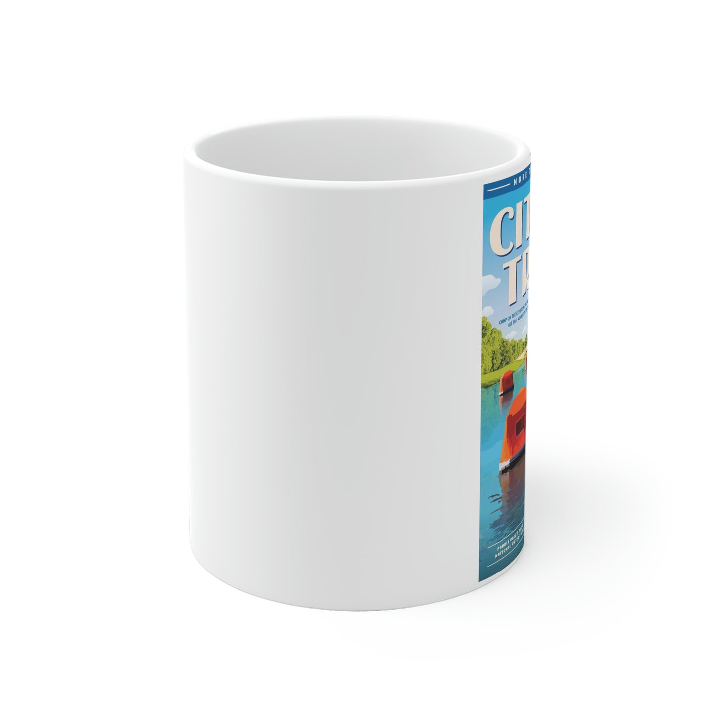 White Ceramic Mug - Troy