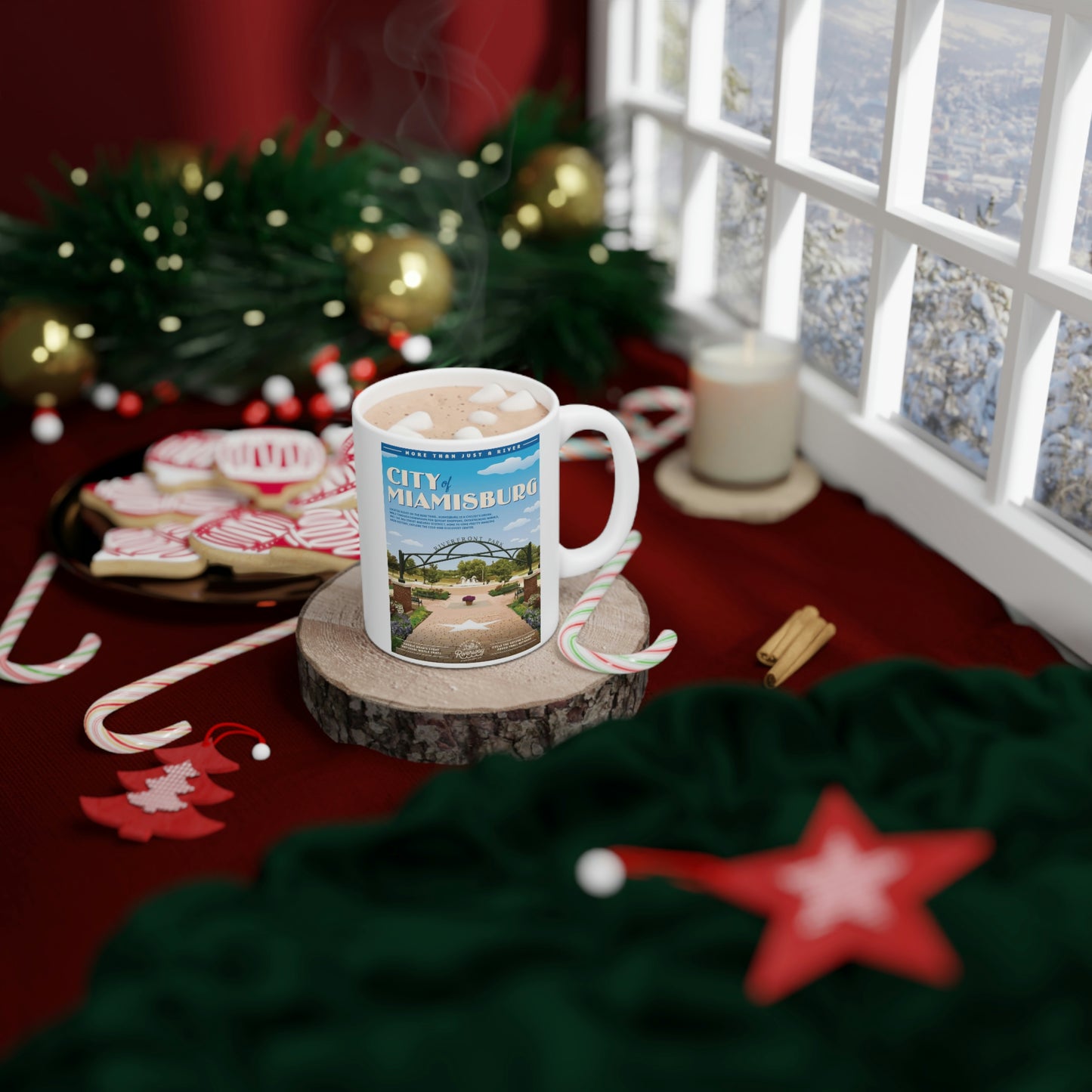 White Ceramic Mug - Miamisburg