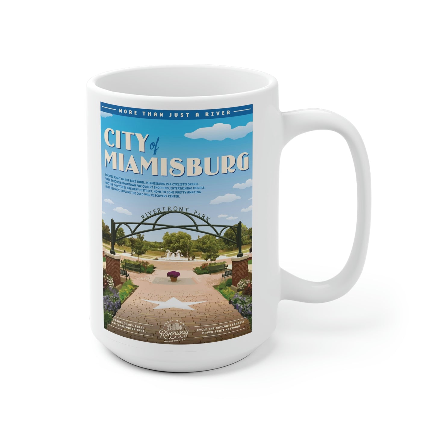 White Ceramic Mug - Miamisburg