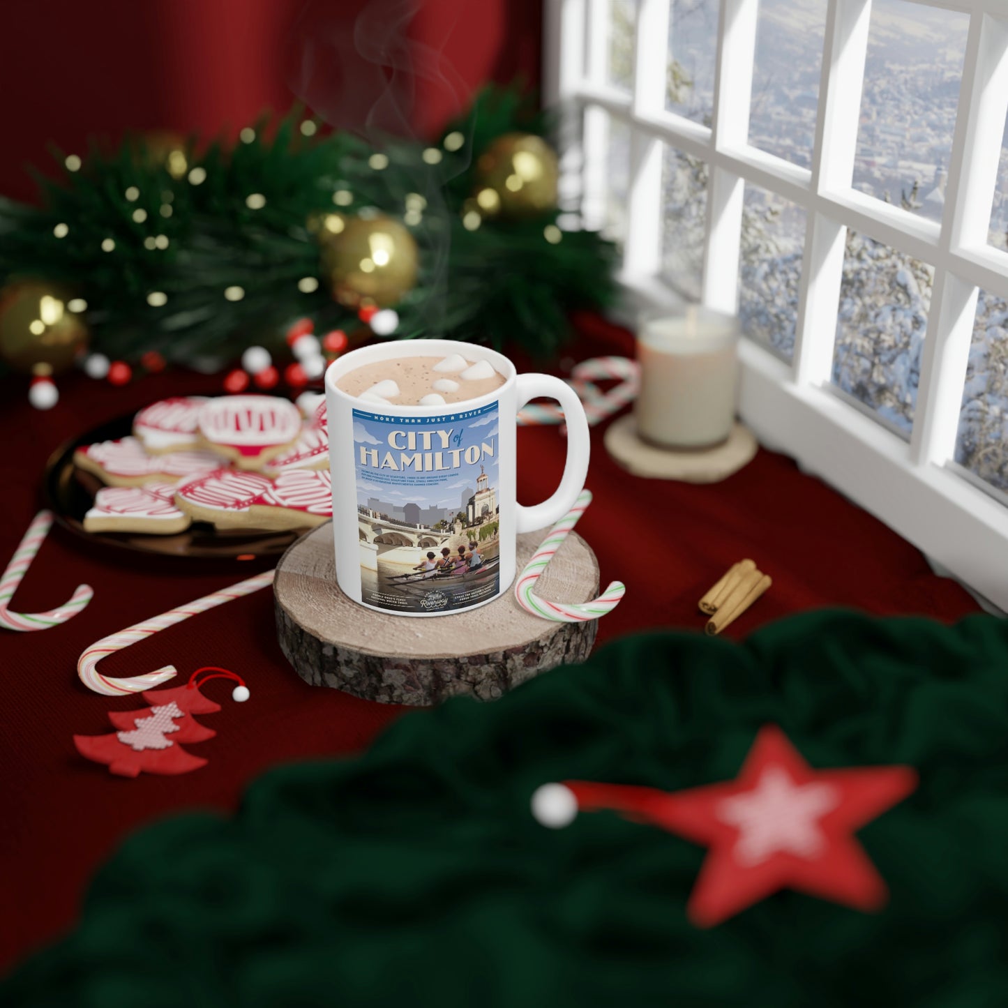 White Ceramic Mug - Hamilton