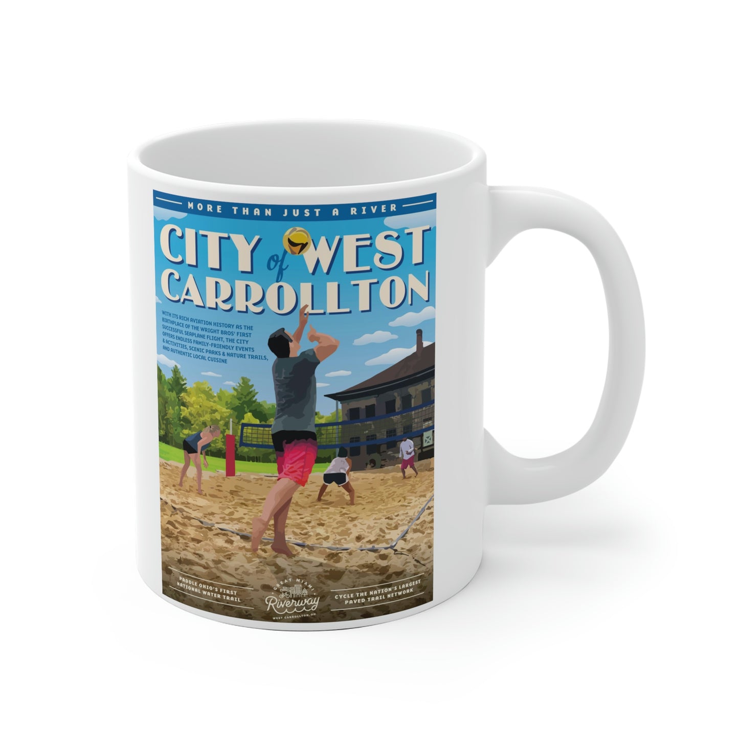 White Ceramic Mug - West Carrollton