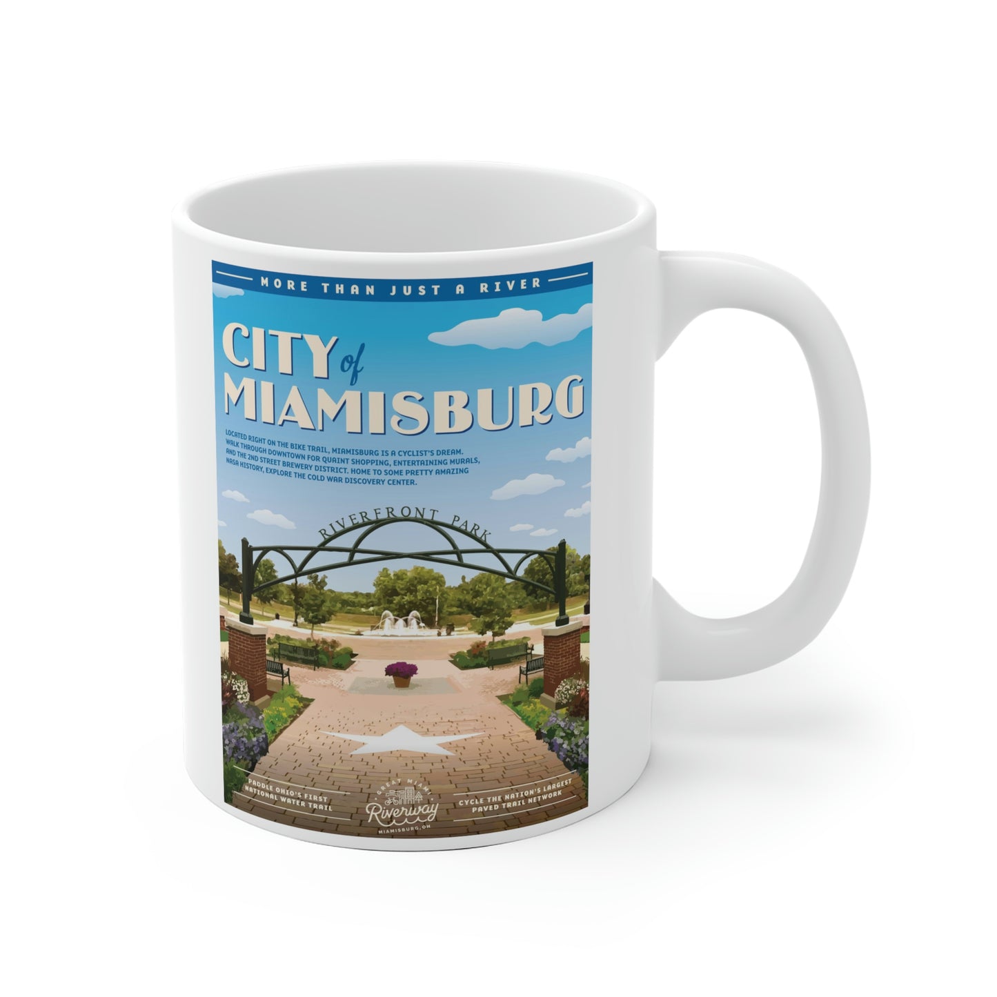White Ceramic Mug - Miamisburg