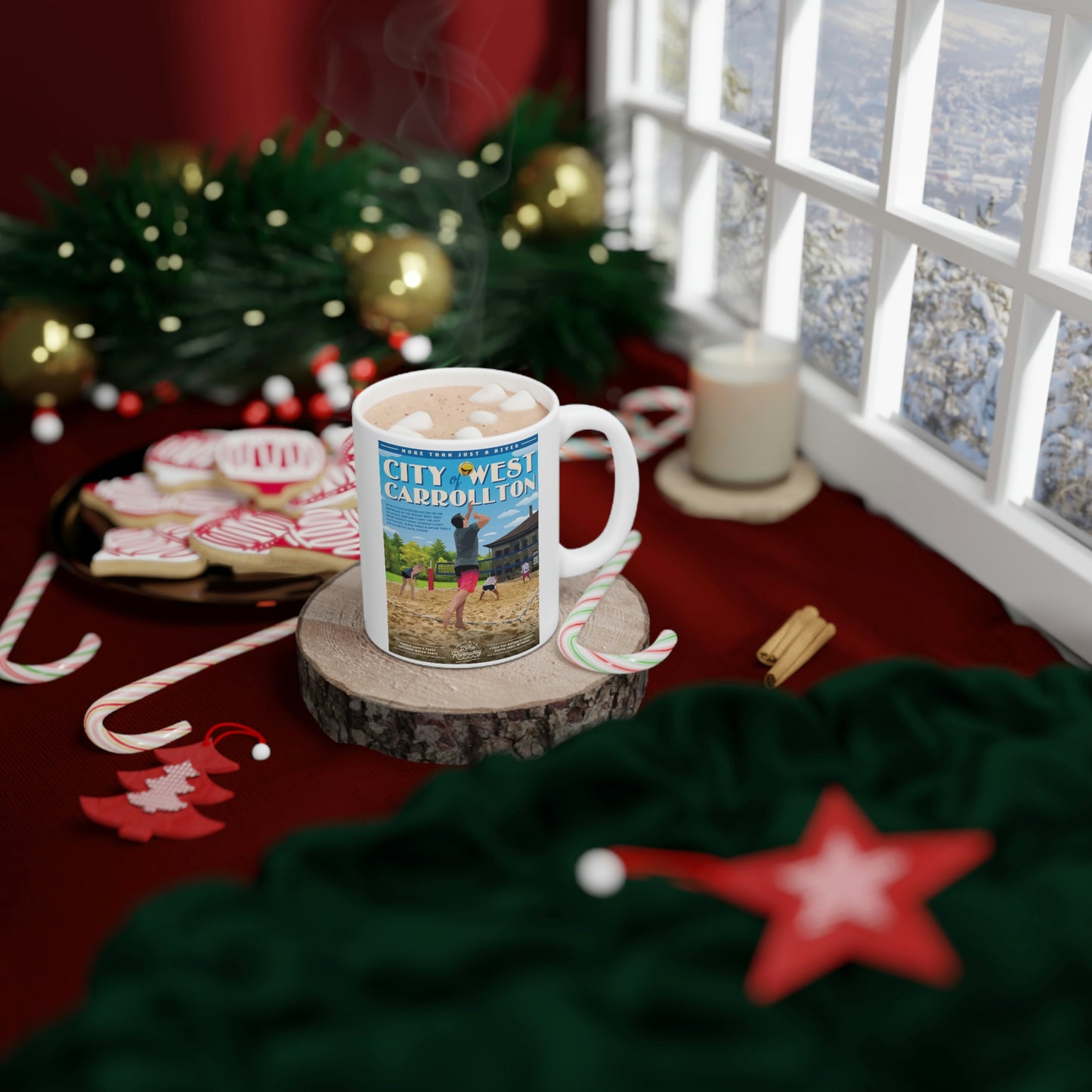 White Ceramic Mug - West Carrollton