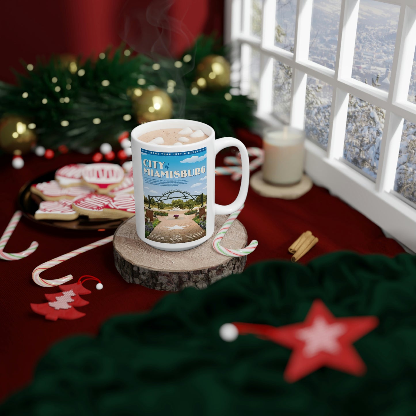 White Ceramic Mug - Miamisburg