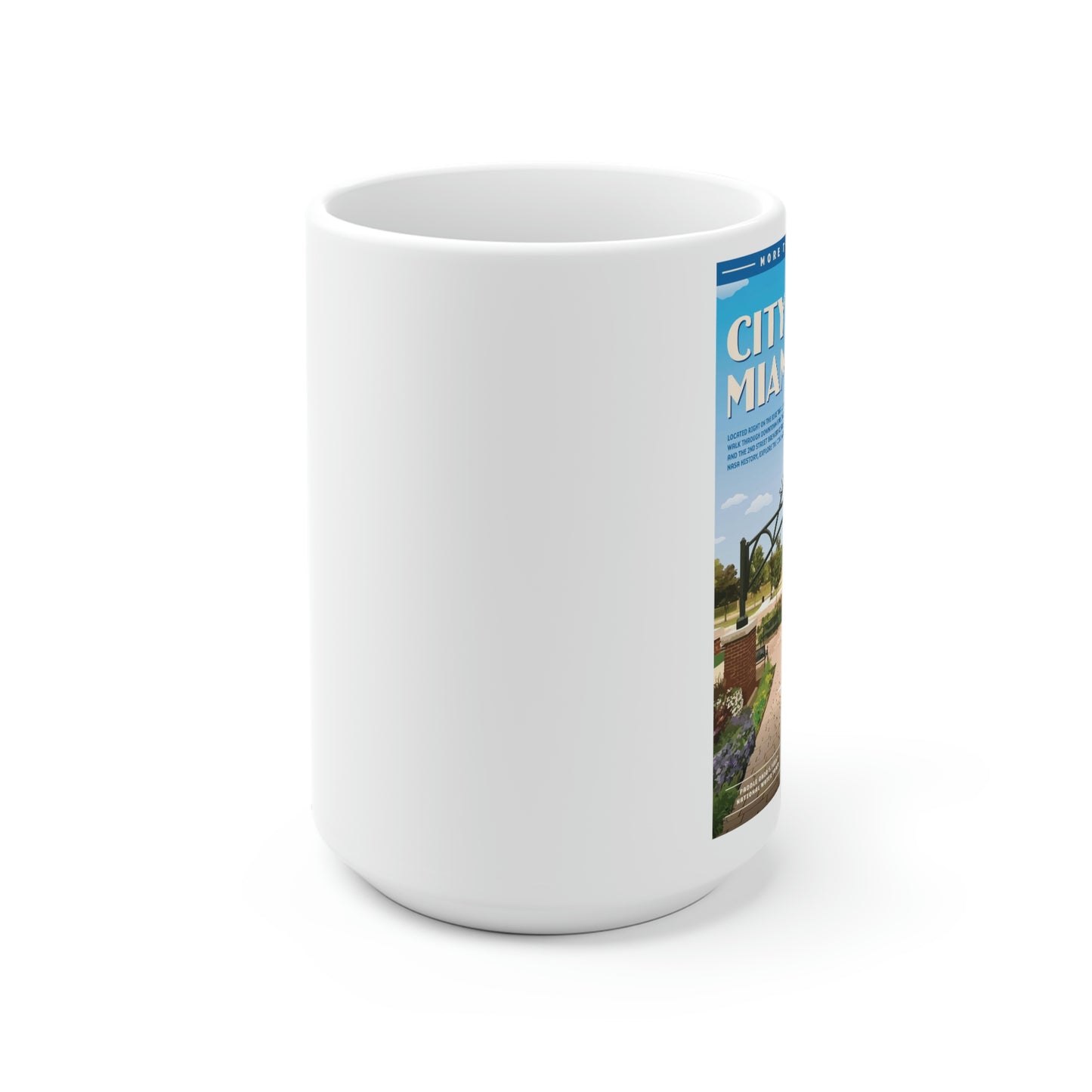 White Ceramic Mug - Miamisburg