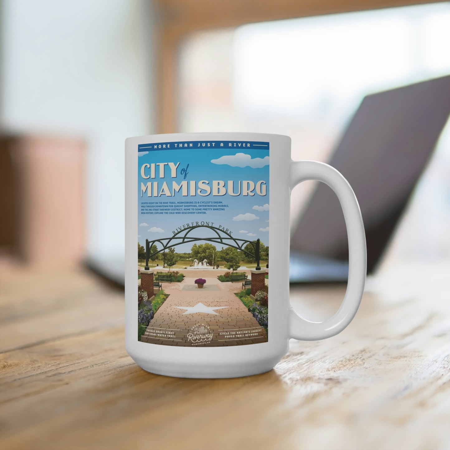 White Ceramic Mug - Miamisburg
