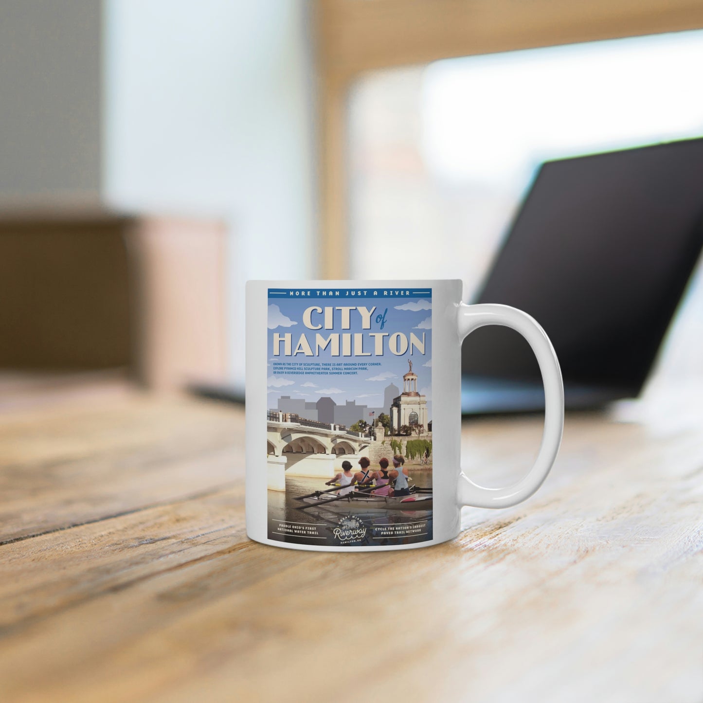 White Ceramic Mug - Hamilton